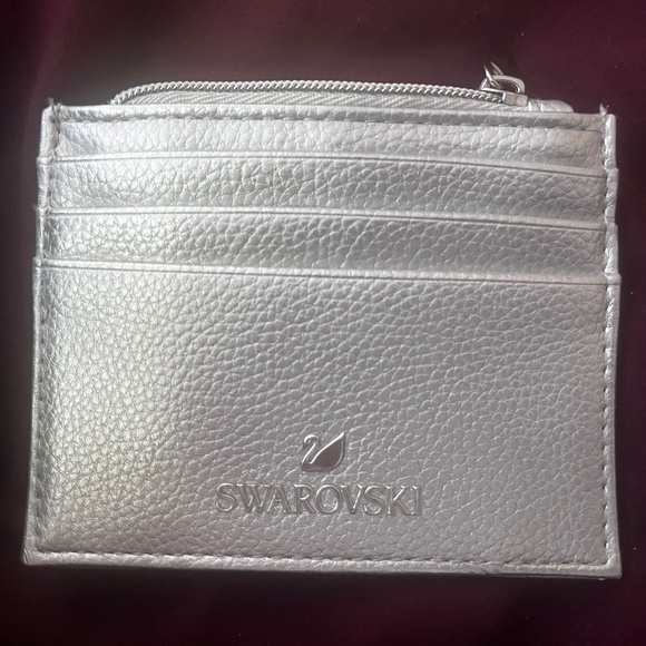 SILVER  SWAROVSKI COIN PURSE AND CREDIT CARD/BUSINESS CARD HOLDER / BRAND NEW - Picture 1 of 10